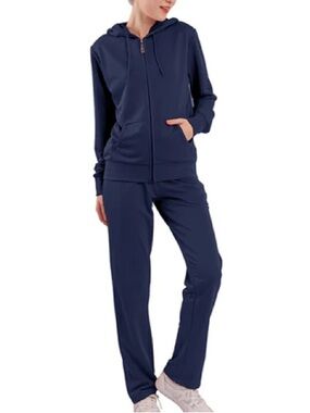Navy Tracksuit Zip Hoodie Jacket, 2XL